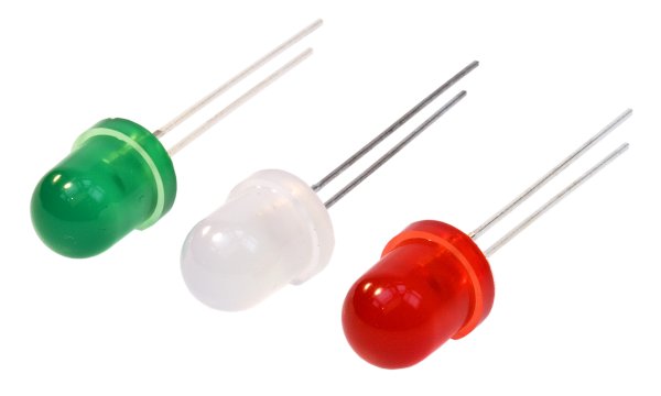 THT diodes led 5mm diameter of various colors